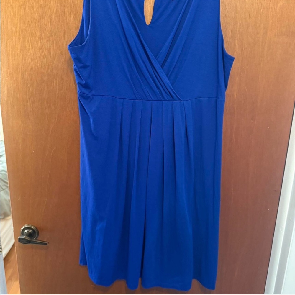Elegant Blue Sleeveless Dress